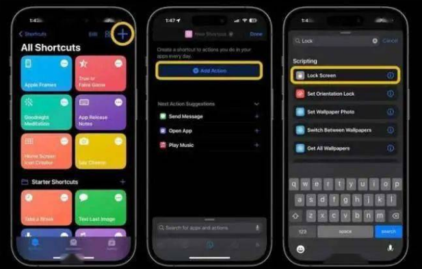 云县苹果14锁屏维修店分享iPhone14升级iOS16.4后如何创建锁屏快捷方式 